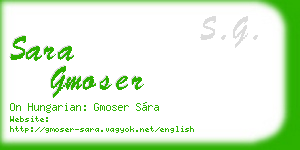 sara gmoser business card